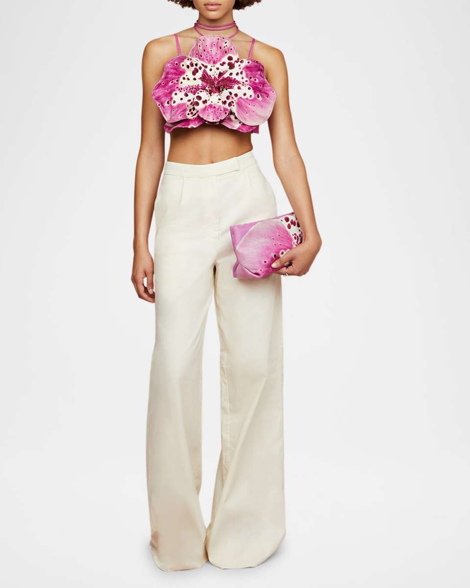 Maisie 3D Orchid Crop Top